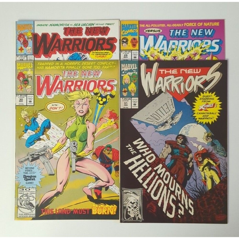 Lot Of 4 1992 Marvel New Warriors Comics #28-31 VF/NM